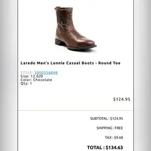 Laredo | Shoes | Laredo Mens Lonnie Casual Boots Round Toe  display picture 1